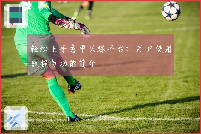 轻松上手意甲买球平台：用户使用教程与功能简介